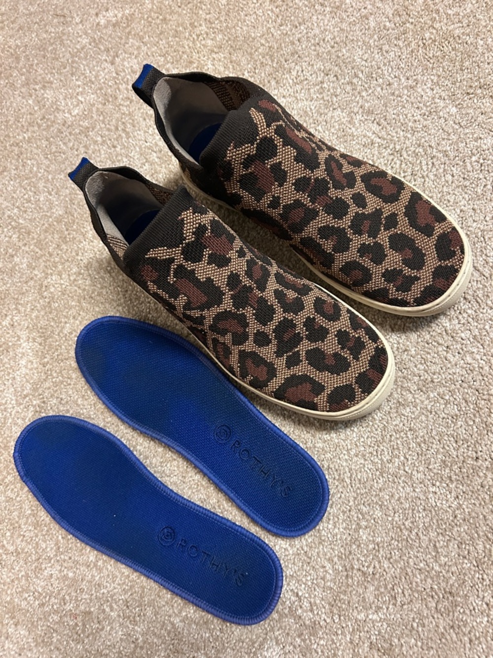 ROTHYS The Chelsea Sneakers, Leopard Cheetah Wildcat Print, Size 8
